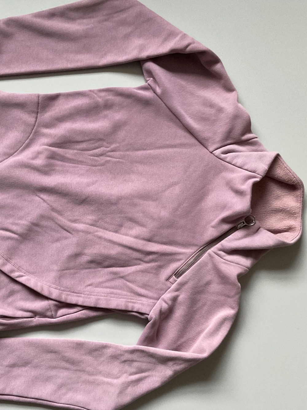 ATHLETA XXS Plum/Pink Cozy Karma Tulip Hem Plush Lined Mock Neck Pullover